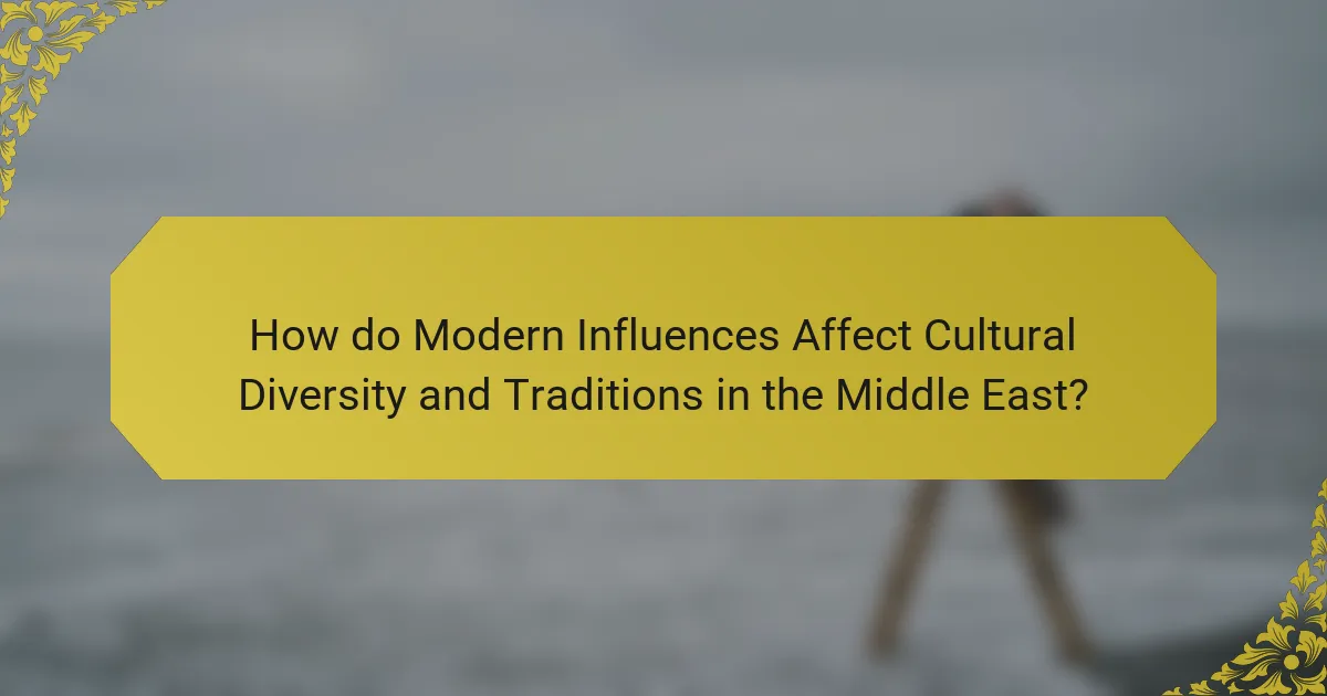 How do Modern Influences Affect Cultural Diversity and Traditions in the Middle East?