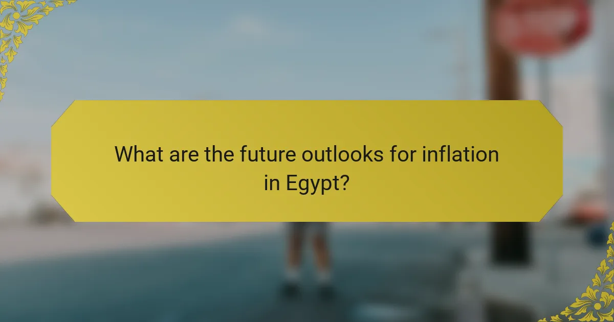 What are the future outlooks for inflation in Egypt?