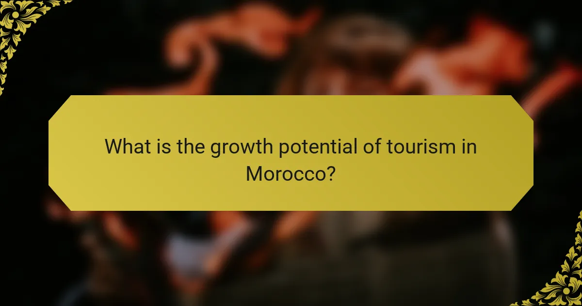 What is the growth potential of tourism in Morocco?