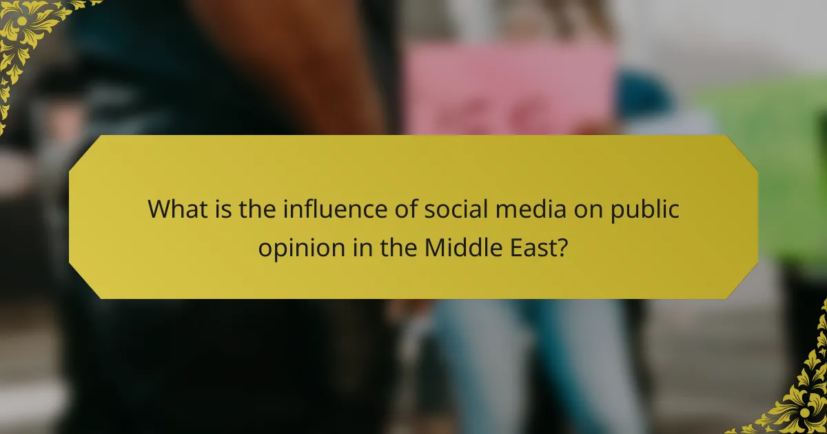 What is the influence of social media on public opinion in the Middle East?